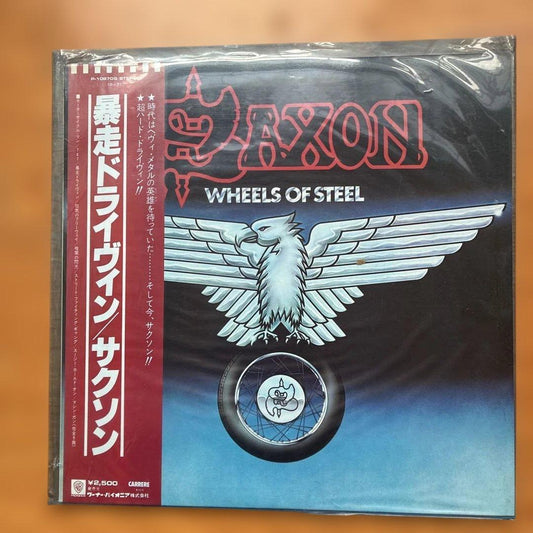 Saxon - Wheels Of Steel LP Vinyl Record Japan Pressing w/ Obi NWOBHM