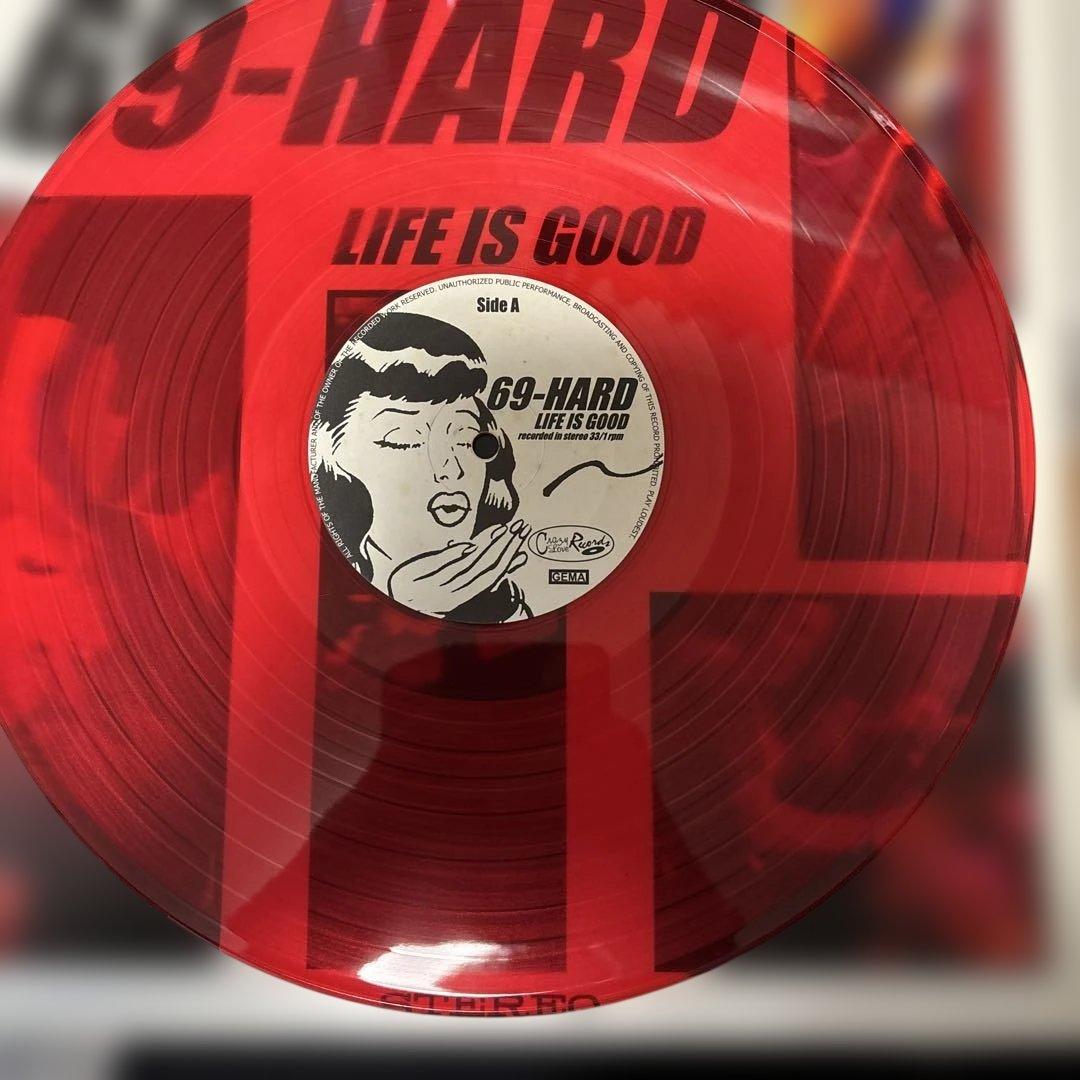 69-HARD Life Is Good LP Red Clear Vinyl Psychobilly Rockabilly Crazy Love