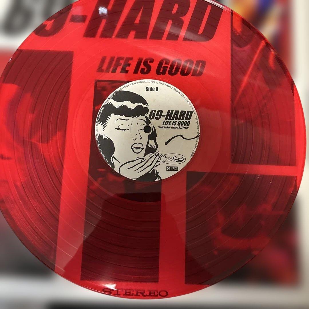 69-HARD Life Is Good LP Red Clear Vinyl Psychobilly Rockabilly Crazy Love