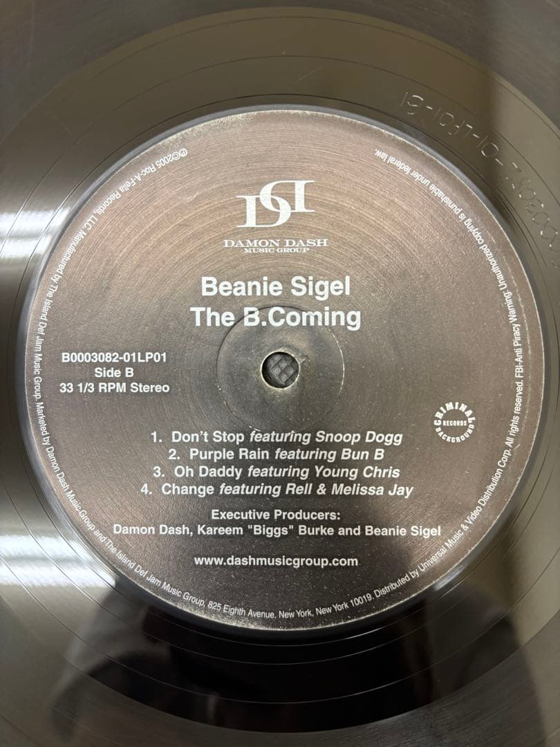Beanie Sigel The B.Coming 2LP US Original 2005 Roc-A-Fella East Coast Hip Hop