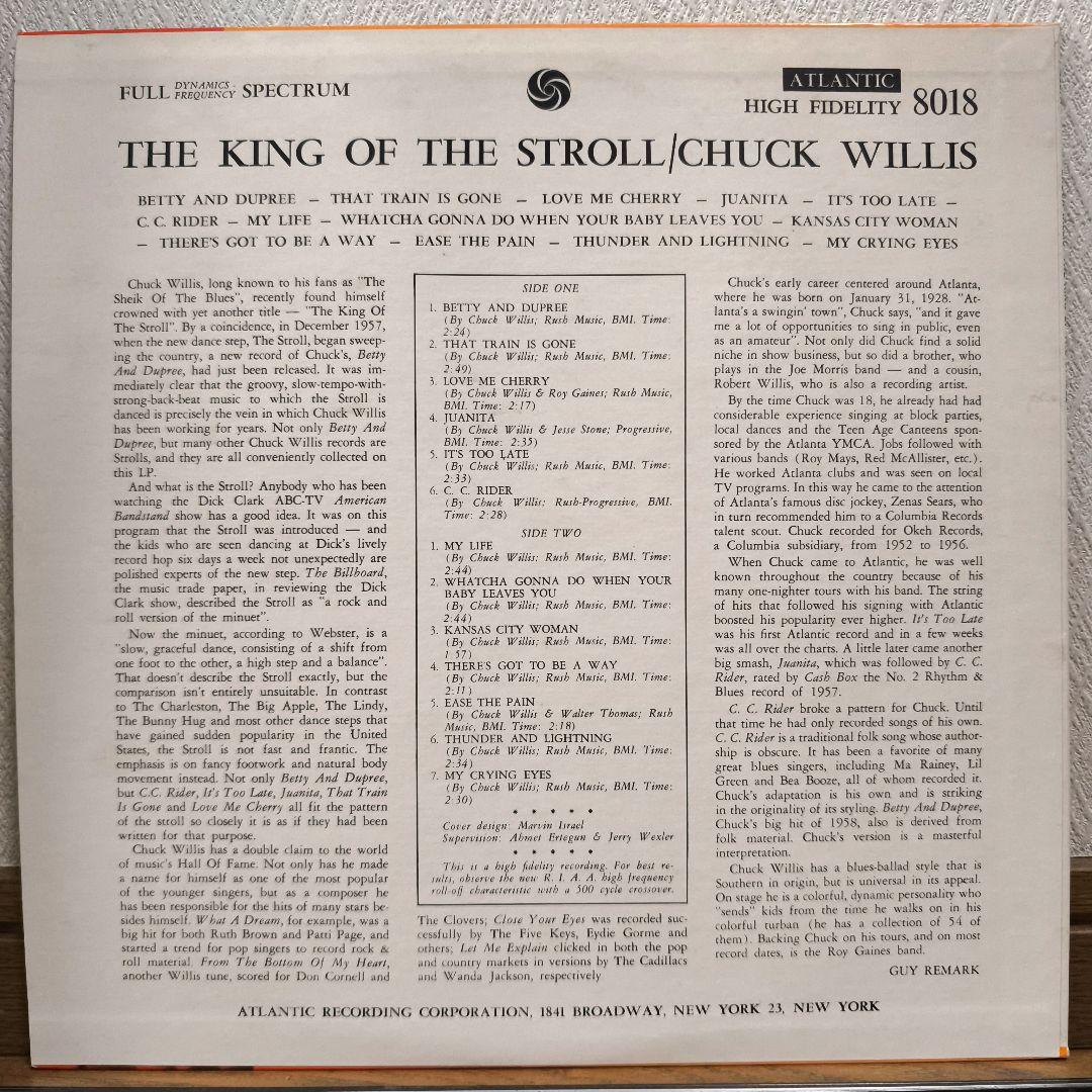 Chuck Willis The King of the Stroll Japan LP Vinyl R&B Classic Record