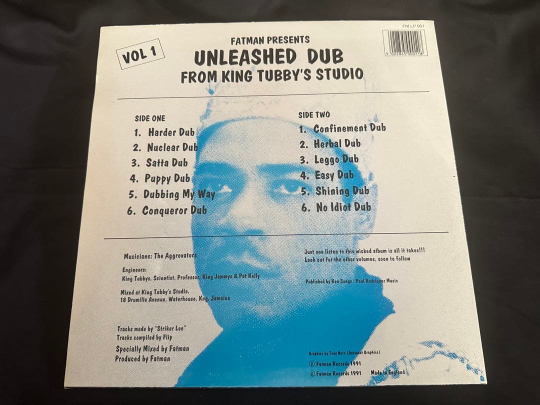 Fatman Presents Unleashed Dub Vol 1 King Tubby Studio Vinyl LP UK Pressing