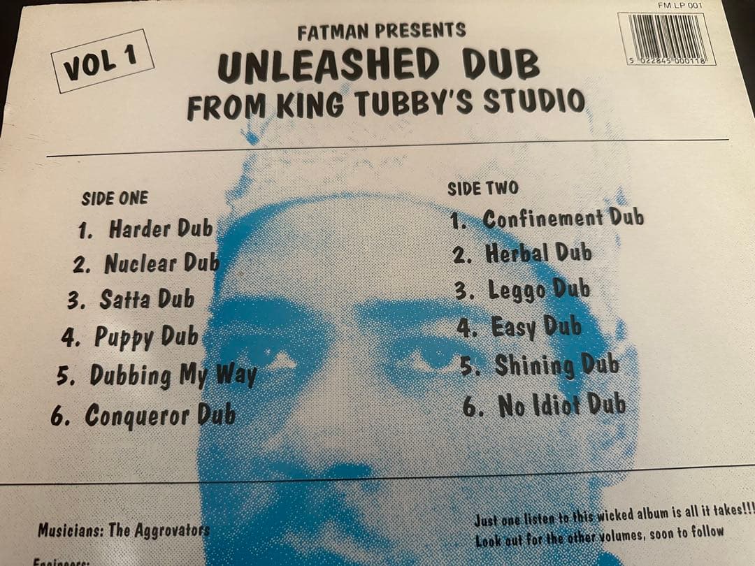Fatman Presents Unleashed Dub Vol 1 King Tubby Studio Vinyl LP UK Pressing
