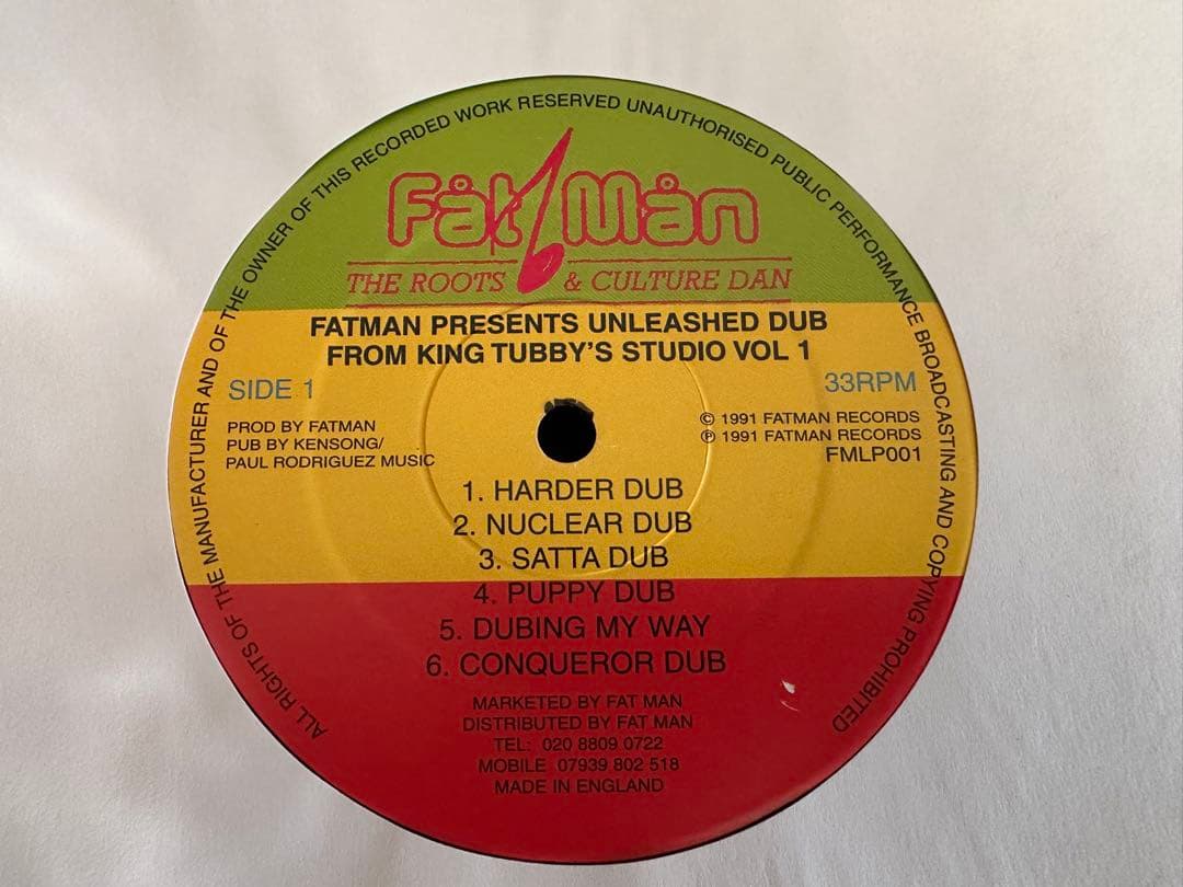 Fatman Presents Unleashed Dub Vol 1 King Tubby Studio Vinyl LP UK Pressing