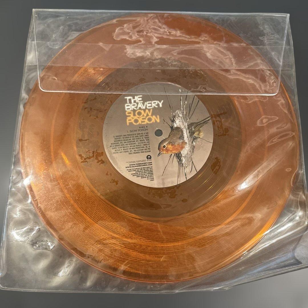 The Bravery - Slow Poison, Limited Orange Clear Vinyl 7-Inch Single