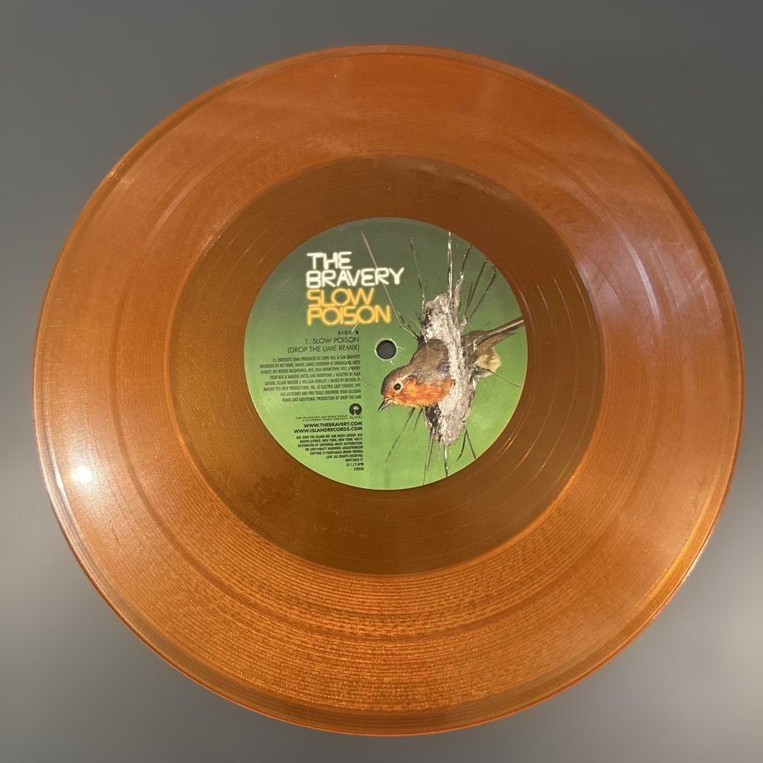 The Bravery - Slow Poison, Limited Orange Clear Vinyl 7-Inch Single