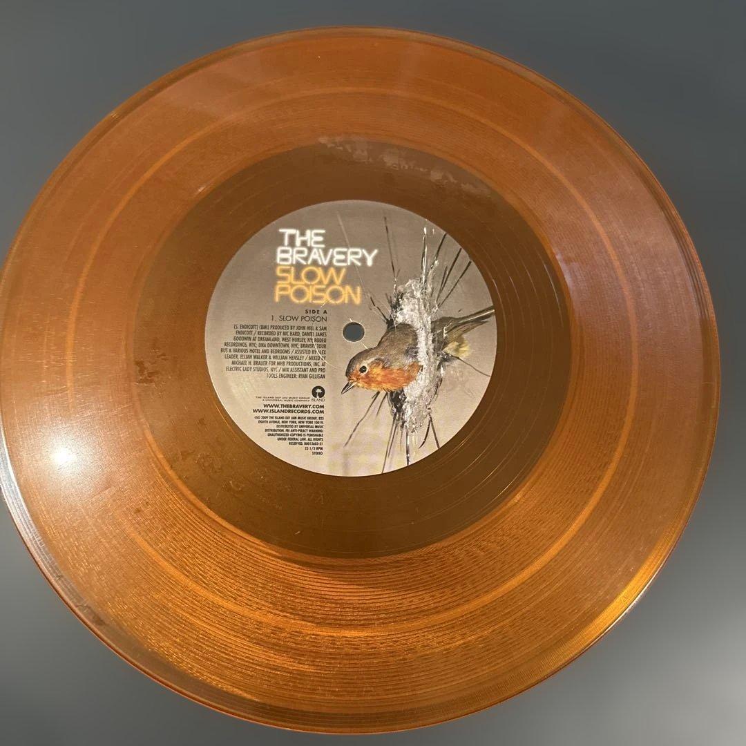 The Bravery - Slow Poison, Limited Orange Clear Vinyl 7-Inch Single