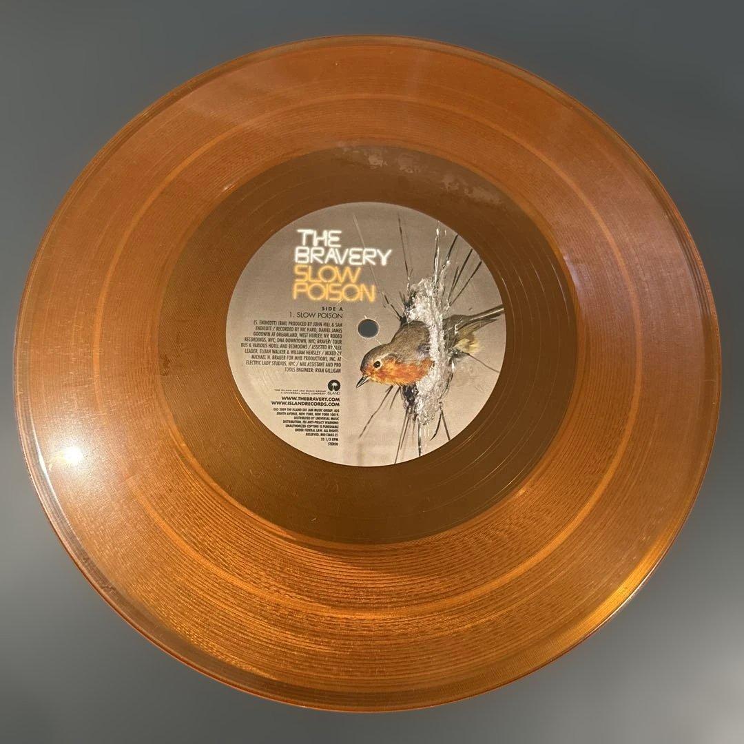 The Bravery - Slow Poison, Limited Orange Clear Vinyl 7-Inch Single