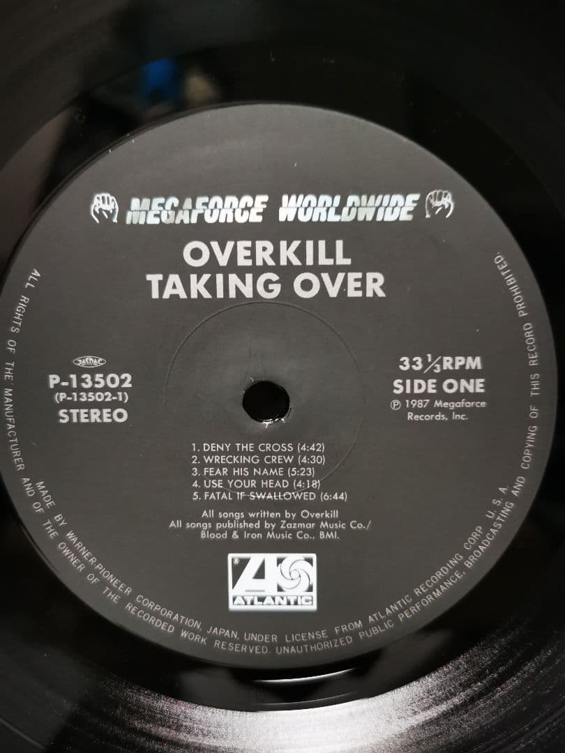 Overkill - Taking Over LP Japan Pressing w/ Obi Thrash Metal Record