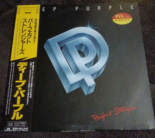 Deep Purple Perfect Strangers Japan LP Vinyl Record w/ Obi & Liner Notes