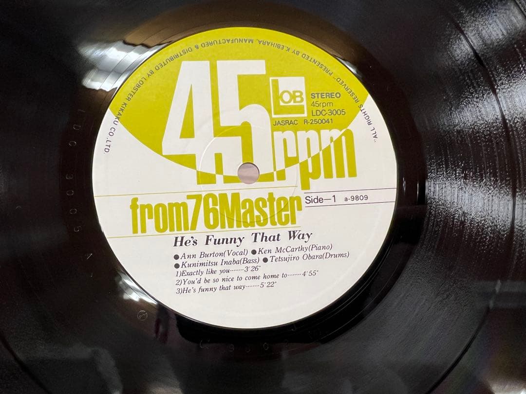 Ann Burton - He's Funny That Way - Japan 45rpm High-Fidelity LP LDC-3005