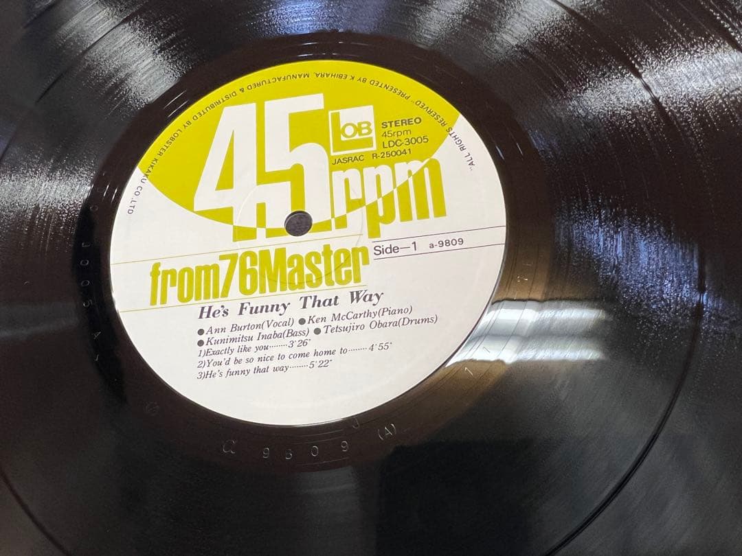 Ann Burton - He's Funny That Way - Japan 45rpm High-Fidelity LP LDC-3005