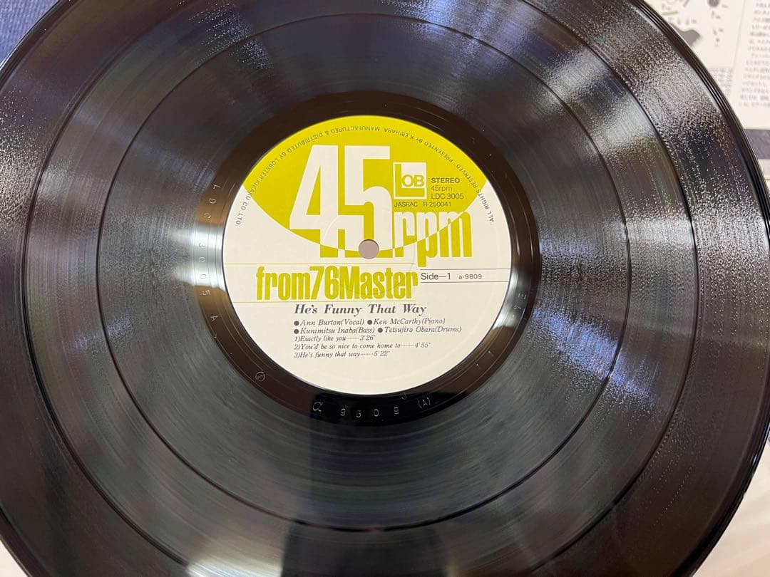 Ann Burton - He's Funny That Way - Japan 45rpm High-Fidelity LP LDC-3005