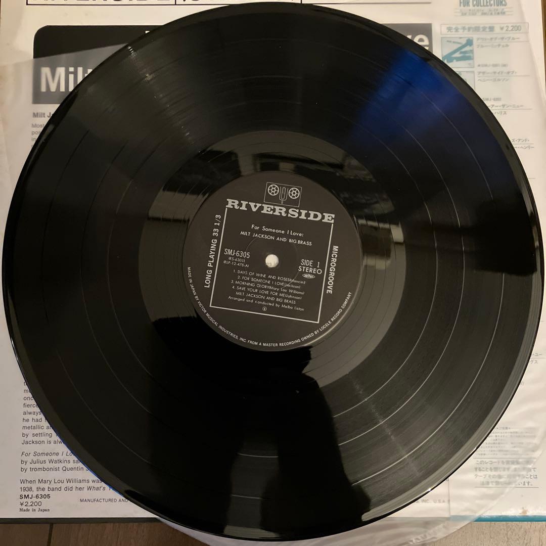 Milt Jackson & Big Brass - For Someone I Love LP Japan Riverside SMJ-6305 Jazz