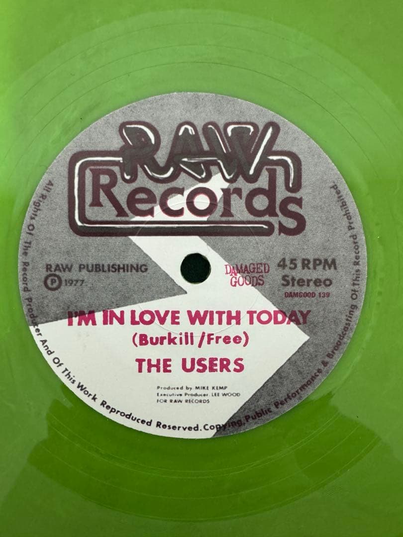 THE USERS Sick Of You 7" Green Vinyl Punk Rock Rare Damaged Goods