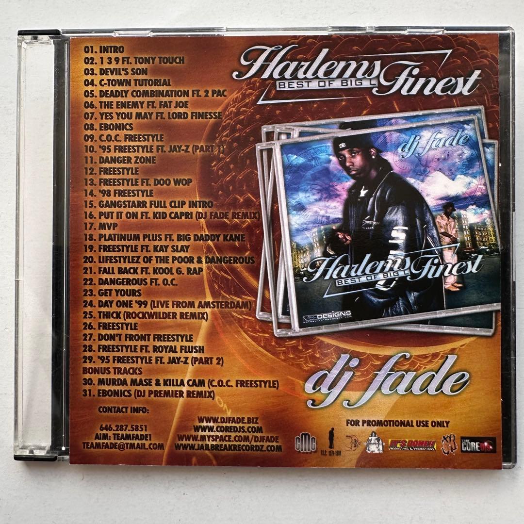 DJ Fade - Harlem's Finest: Best of Big L CD Mix/Mixtape US Original Press
