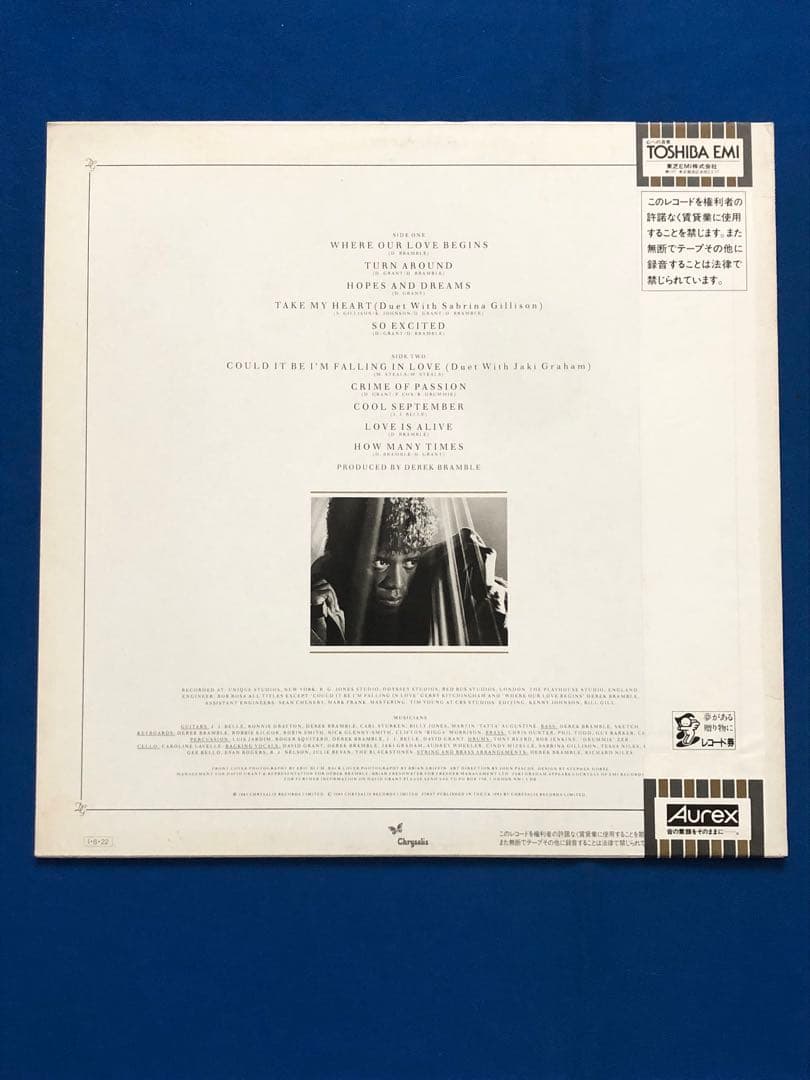David Grant - Hopes And Dreams Vinyl LP Japan WWS-81722 With Obi 1985