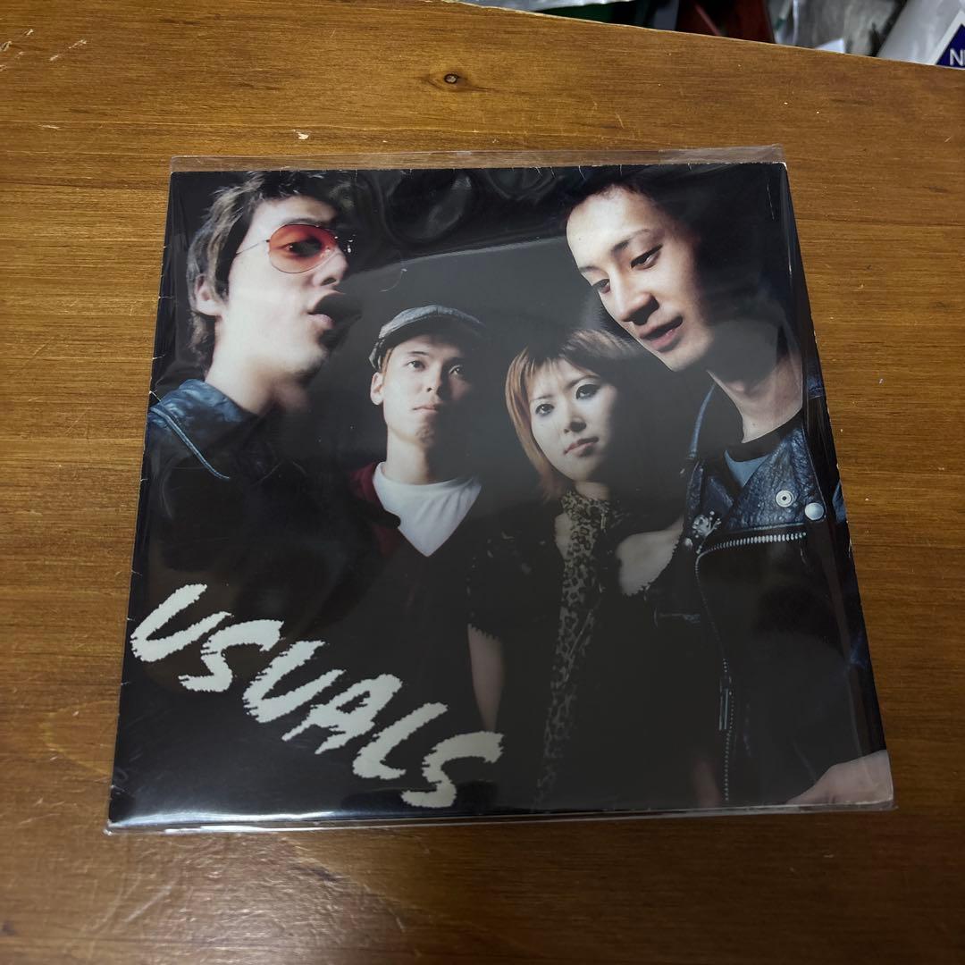 USUALS - escape 7" Blue Vinyl Record Japanese Punk Powerpop Mangrove Label 2001