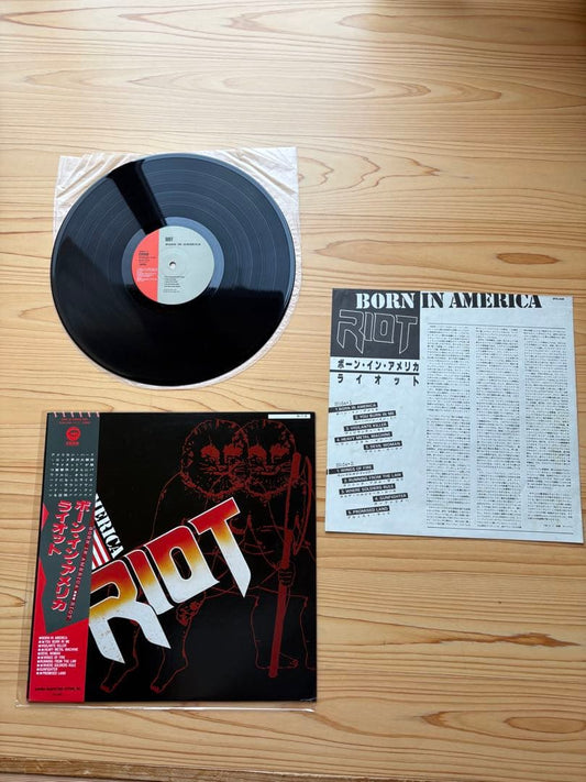 RIOT Born In America Japan LP Vinyl Record w/ Obi & Insert FEMS SP25-5109