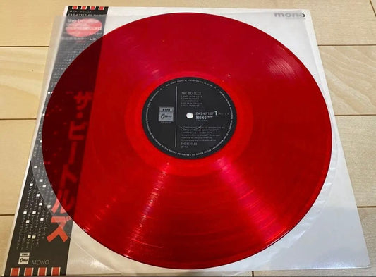 The Beatles White Album 1982 Mono Red Vinyl LP with Obi, Insert, Poster, Near Mi | Japansoundstore