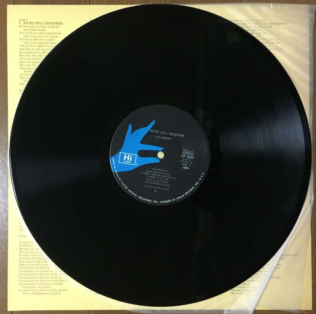 O.V. Wright - We're Still Together LP 1979 Japan Soul Hi Records Willie Mitchell