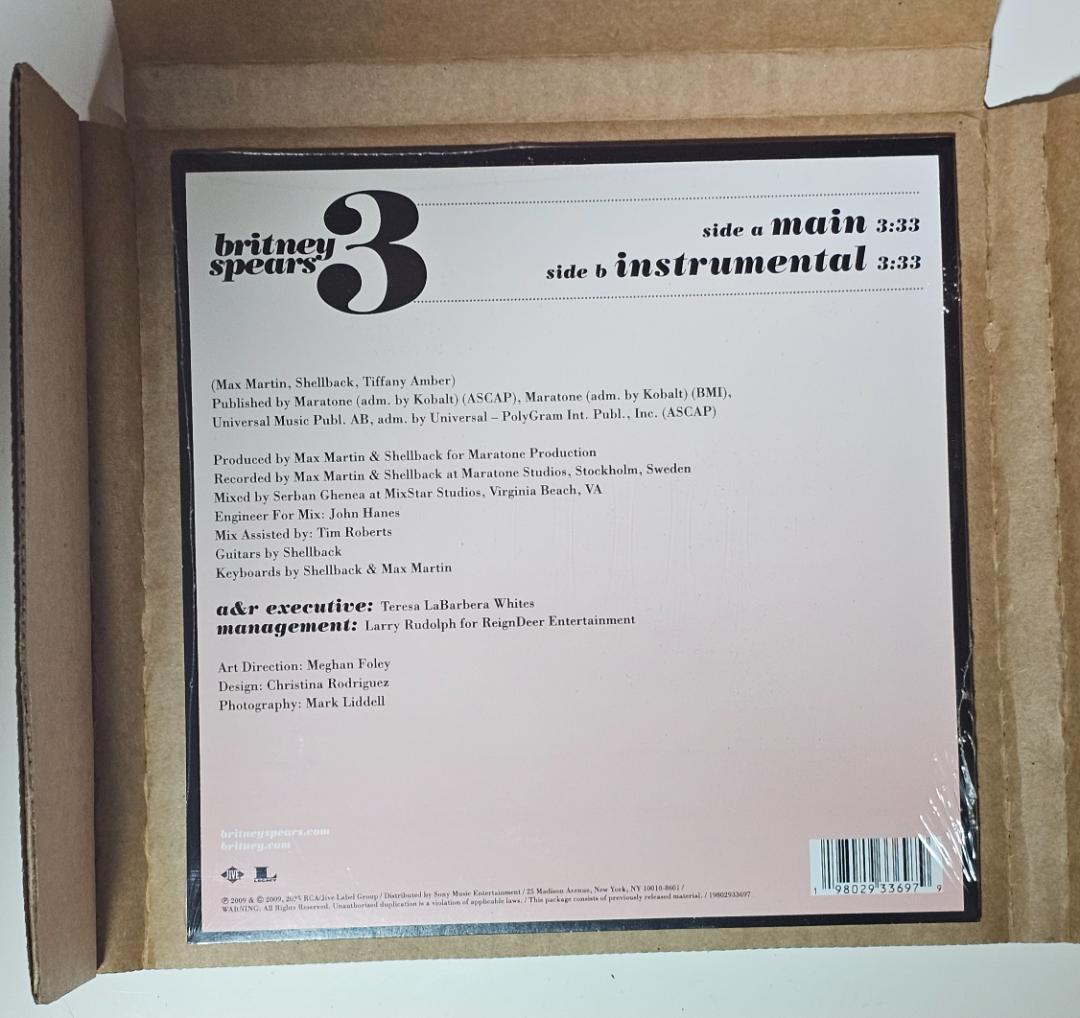 Britney Spears 3 Vinyl Single 7-inch Limited Edition | Japansoundstore
