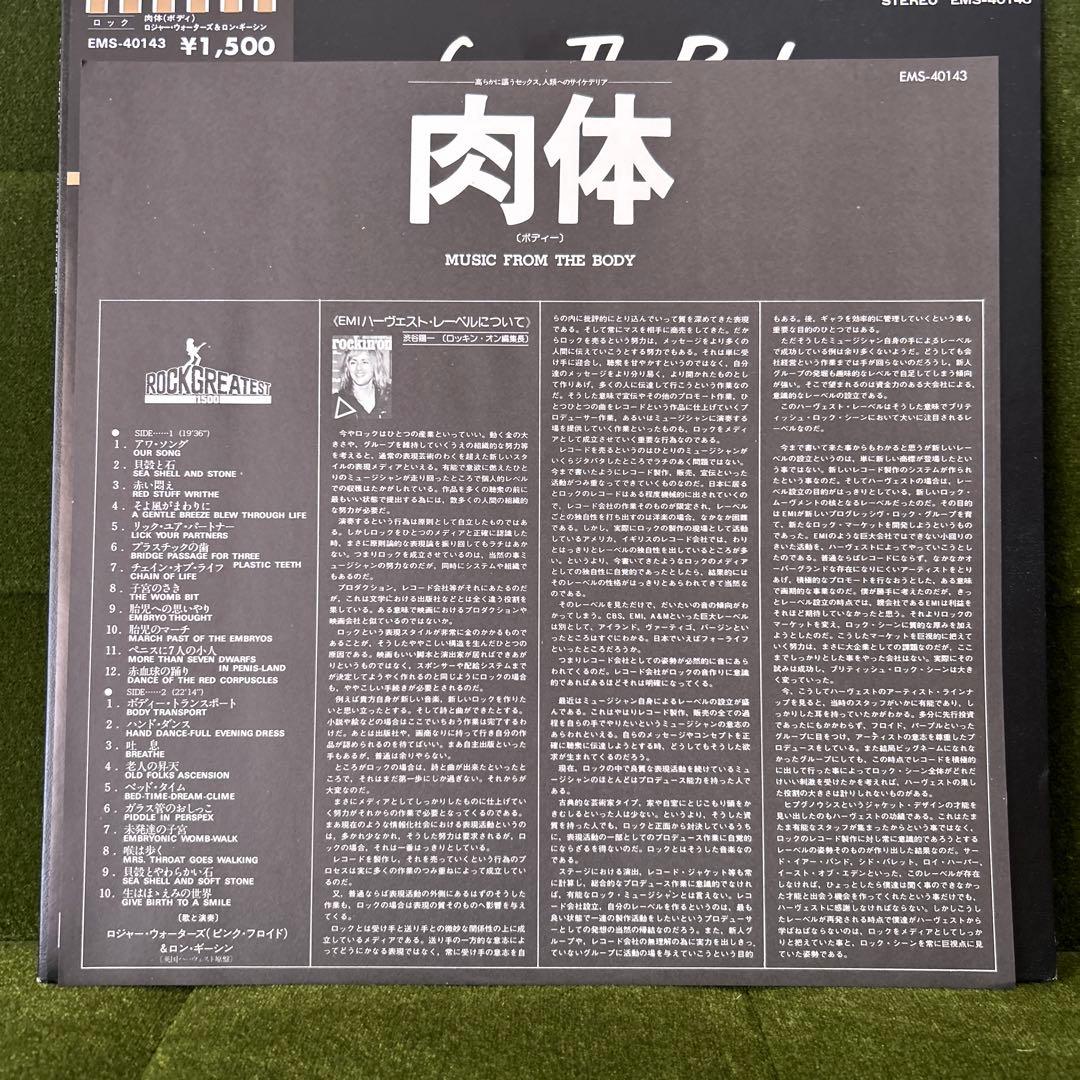 Ron Geesin & Roger Waters - Music From The Body LP Japan Reissue Soundtrack