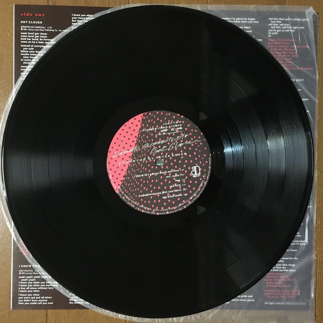 Linda Ronstadt - Get Closer Vinyl LP 1982 Japan Pressing w/ Obi & Liner Notes