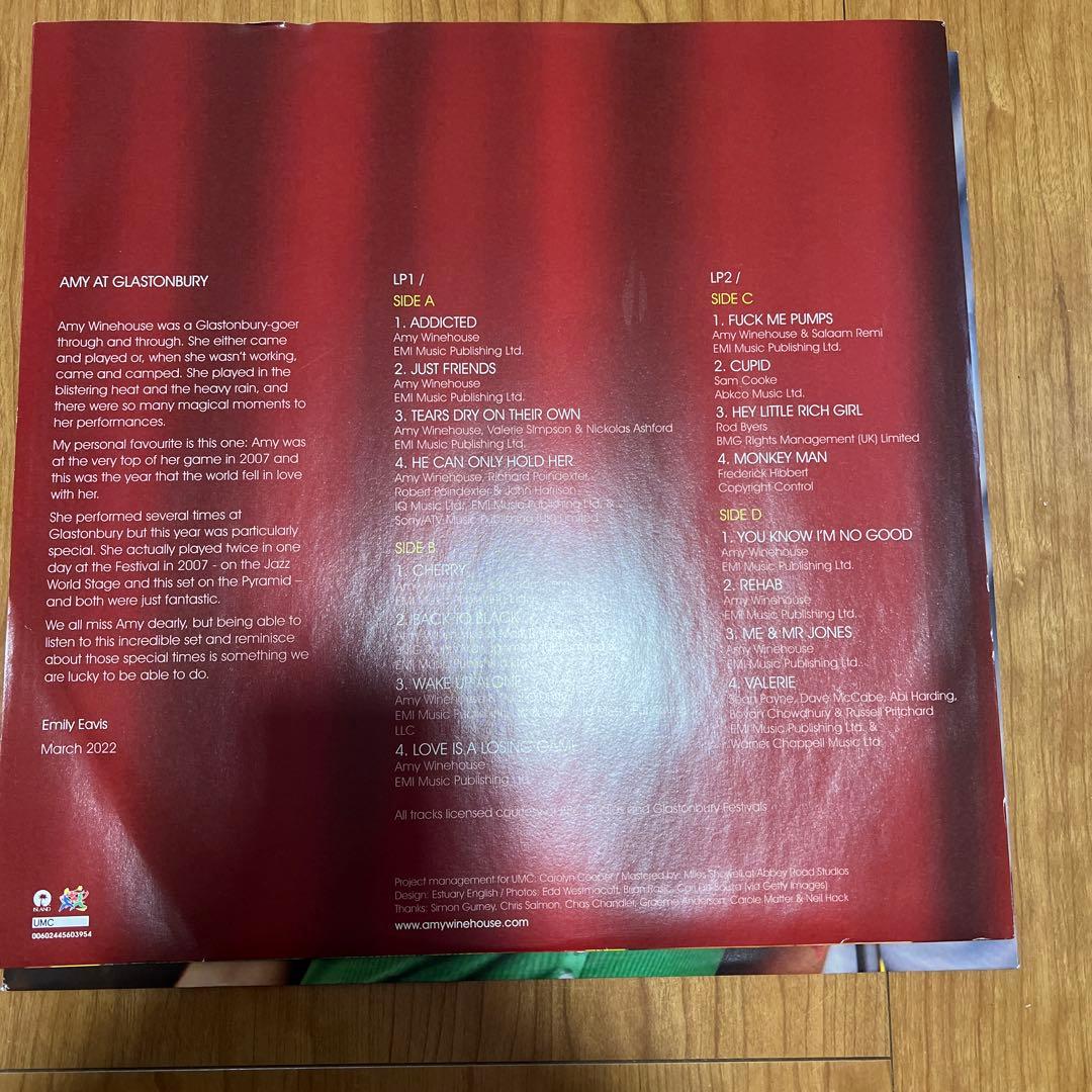 Amy Winehouse Live at Glastonbury 2007 Double Vinyl LP Record