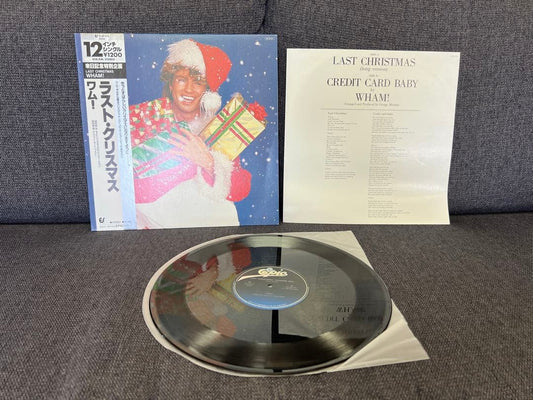Wham! Last Christmas 12" Single Pudding Mix 1984 Japan Pressing w/ Obi & Insert