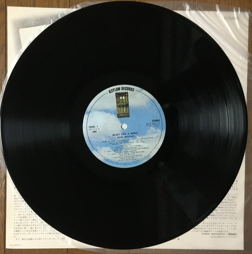 Linda Ronstadt - Heart Like a Wheel LP Vinyl Japan Pressing 1974 Rock