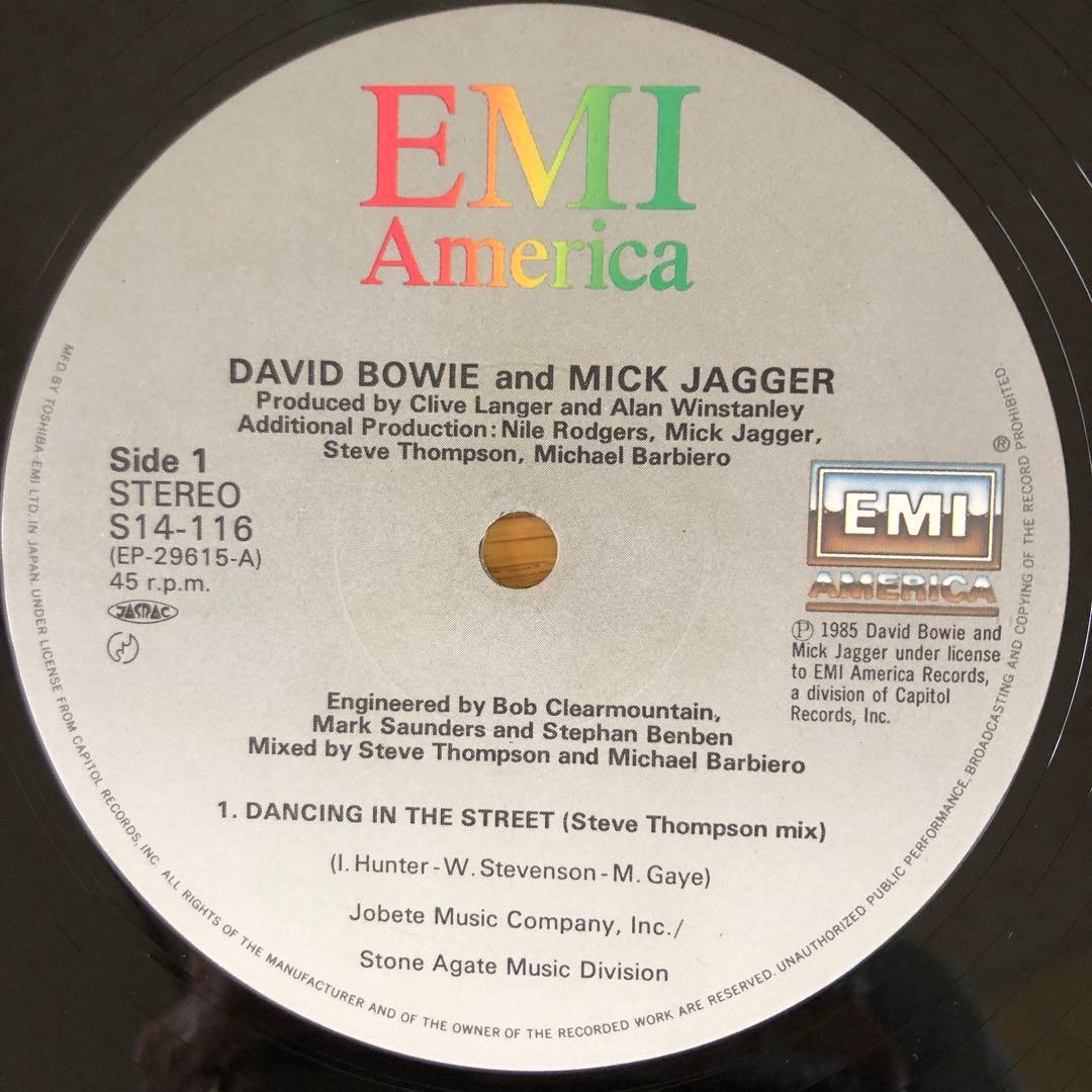 David Bowie & Mick Jagger - Dancing In The Street 12" Single Japan w/ Obi