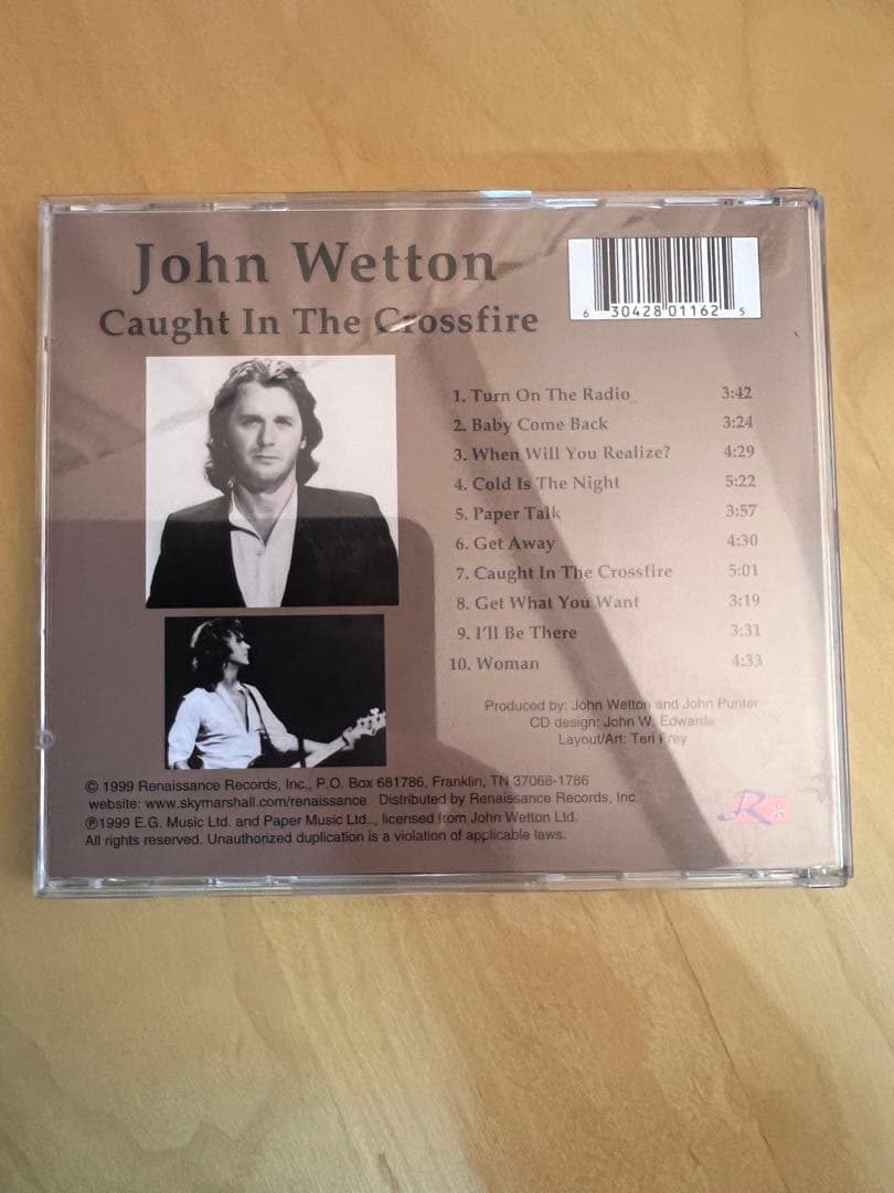 John Wetton Caught In The Crossfire CD Limited Gold Edition 1999 Renaissance