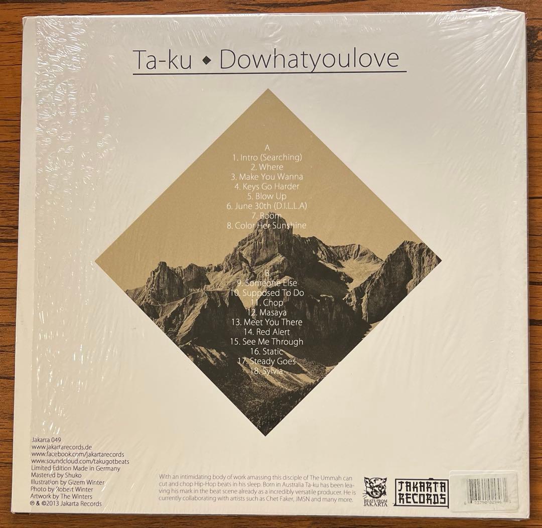 Ta-ku - Dowhatyoulove Vinyl LP German Pressing 2013 Instrumental Hip Hop Jakarta