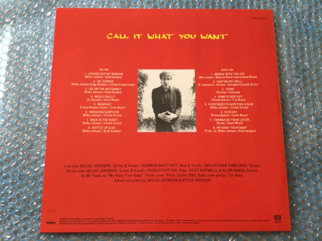 Wilko Johnson - Call It What You Want - Rare Germany White Vinyl LP