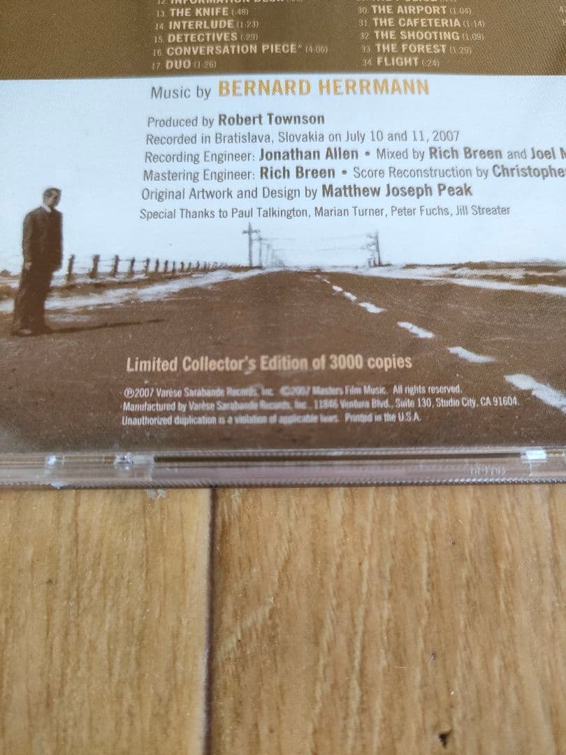 Limited Edition 2007 North by Northwest OST 3000 Copies Used CD | Japansoundstore