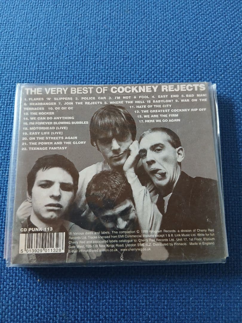 Cockney Rejects The Very Best of CD 1999 Anagram The Punk Collectors Series