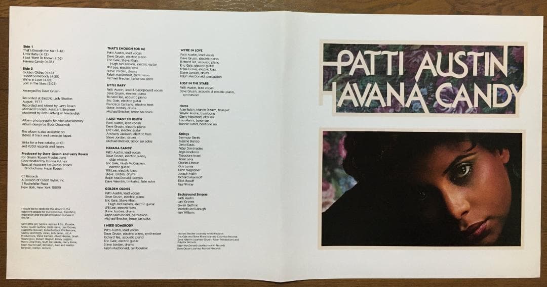 Patti Austin Havana Candy LP CTI Original 1500 Series Japan Vinyl w/Obi Liner