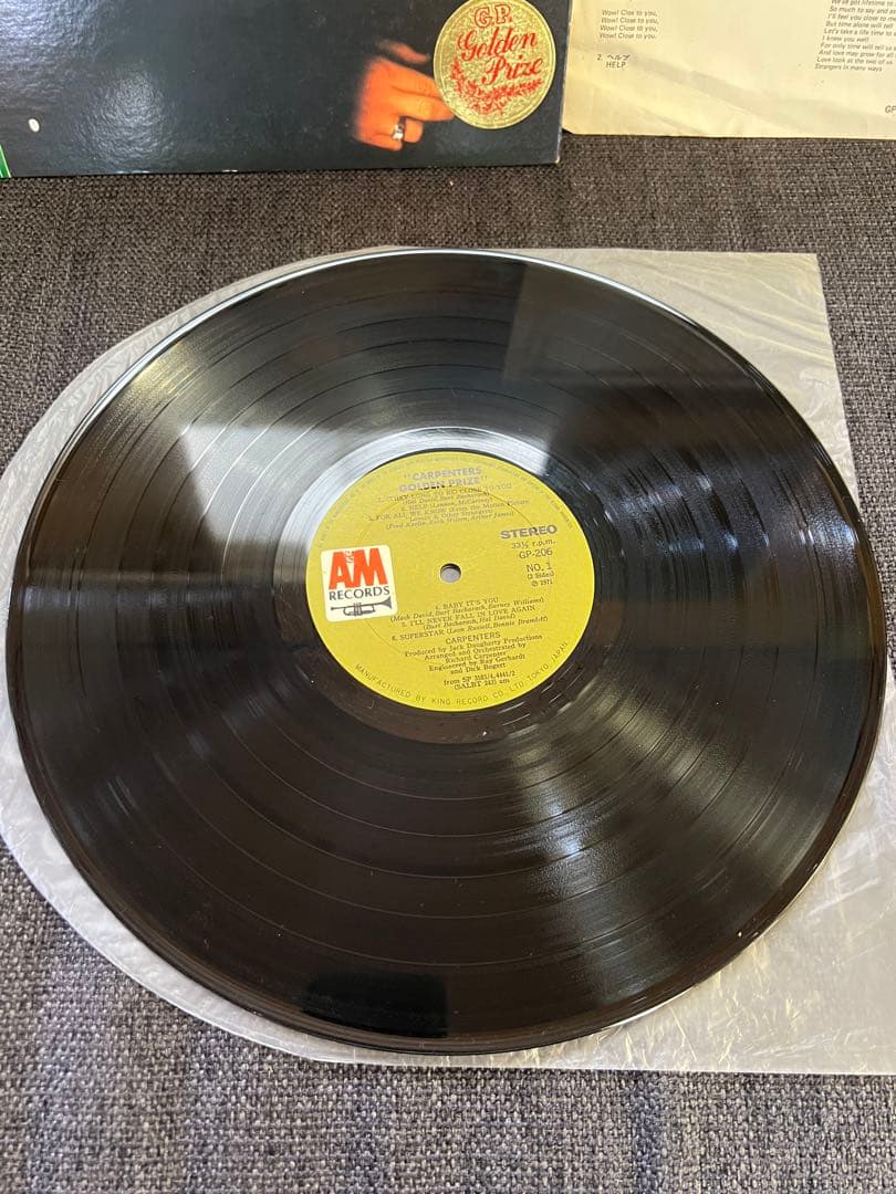 Carpenters - Golden Prize LP Japan Original 1971 King Records GP-206 w/ Obi