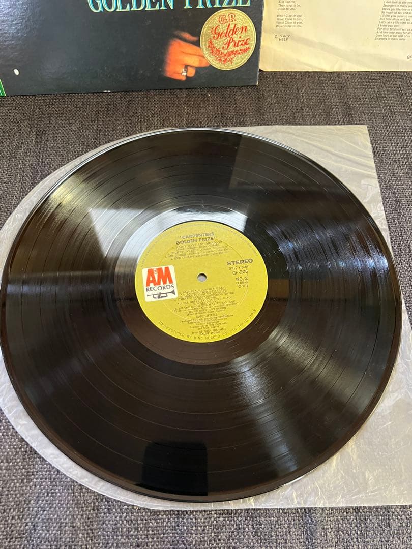 Carpenters - Golden Prize LP Japan Original 1971 King Records GP-206 w/ Obi
