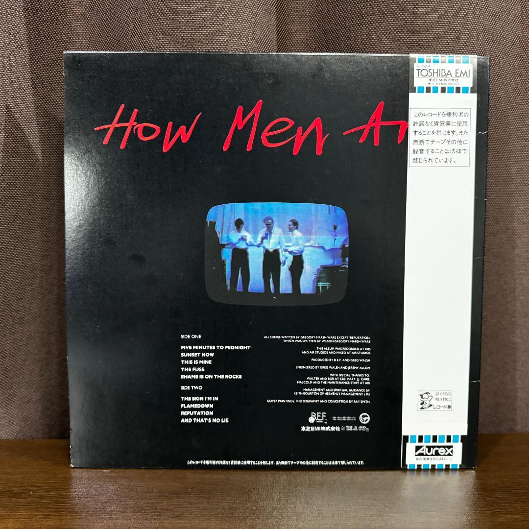 Heaven 17 - How Men Are LP 1984 Japan Pressing Vinyl Record with Obi Insert