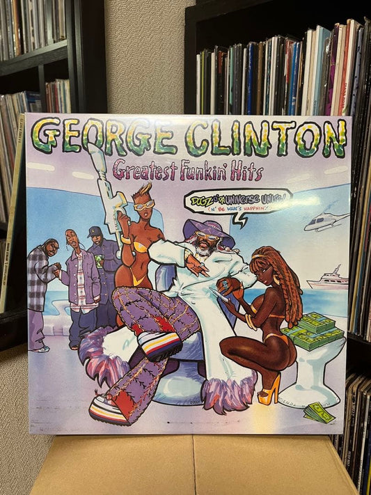 George Clinton - Greatest Funkin' Hits 1996 Red Vinyl LP P-Funk Remixes Rare