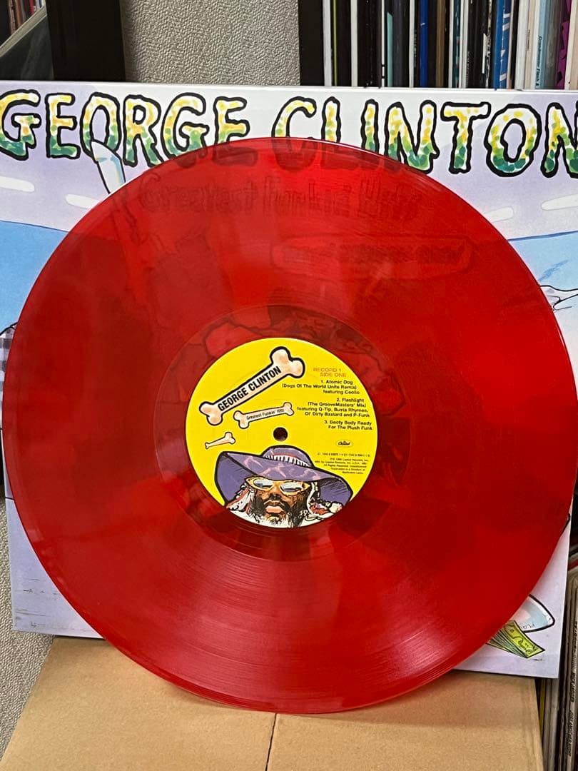 George Clinton - Greatest Funkin' Hits 1996 Red Vinyl LP P-Funk Remixes Rare
