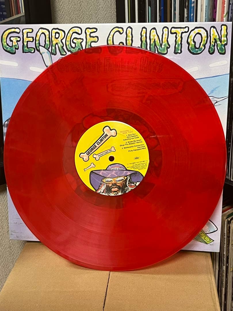 George Clinton - Greatest Funkin' Hits 1996 Red Vinyl LP P-Funk Remixes Rare