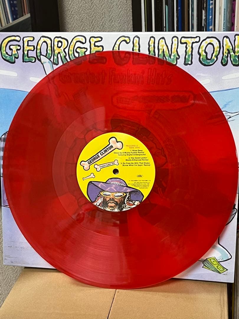 George Clinton - Greatest Funkin' Hits 1996 Red Vinyl LP P-Funk Remixes Rare