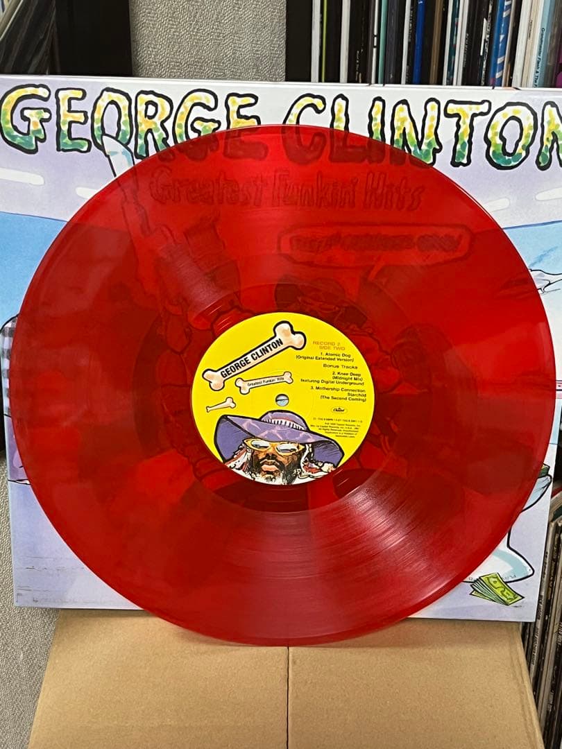 George Clinton - Greatest Funkin' Hits 1996 Red Vinyl LP P-Funk Remixes Rare