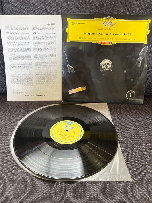 Brahms Symphony No. 1 Karajan Berlin Philharmonic Nippon Grammophon SLGM-1291 LP