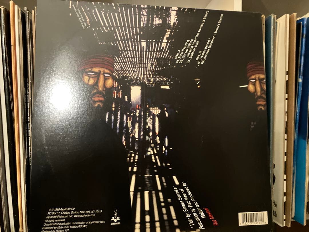 Badawi - Final Warning 12" Vinyl EP 1998 Asphodel Records Original US Pressing