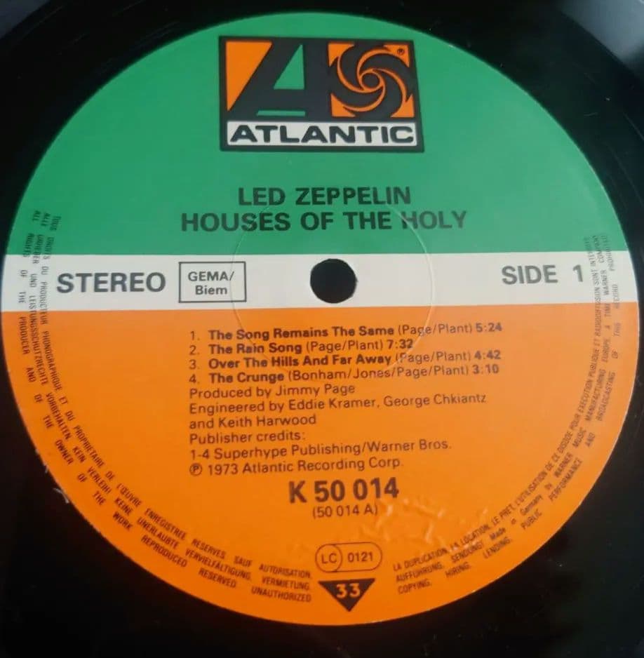 Led Zeppelin Houses of the Holy German Vinyl Record Excellent Condition Rare Jap | Japansoundstore