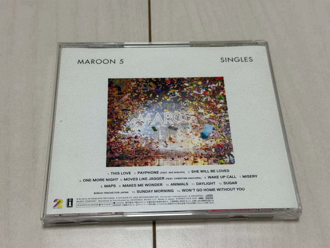 Maroon 5 - Singles CD Japan Press with OBI Limited Edition 2015